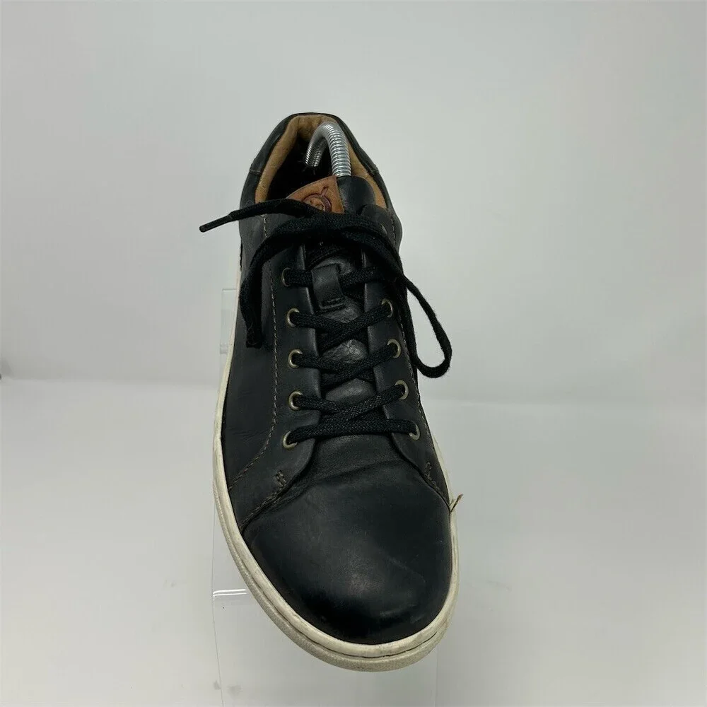 Born Allegheny Men's Sneakers Black Low Top Lace-Up Casual Shoes Size 10.5